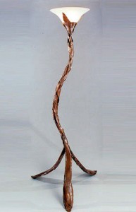 Floor Lamp made of copper and by Rhonda Kap