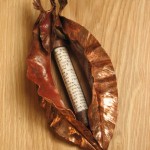 Fold form Copper Leaf Mezuzah.