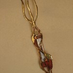 Copper and bronze Fuchsia Mezuzah