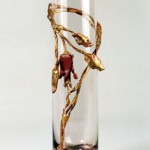 Copper Fuchsia Bud Vase