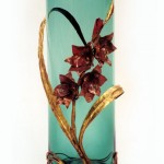 Copper and bronze Custom Gladiola Flower Vase