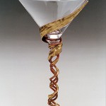 Martini Glass custom made with copper and bronze.