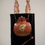 Copper and bronze Rimon Torah Ornaments