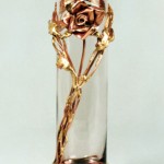 Copper Rose Bud Vase