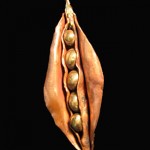 Copper and bronze Seedpod Pendant