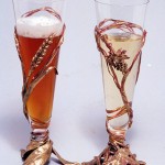 Wedding Toasting Goblets matching-unmatching set.