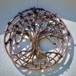 4' Round Tree of Life Copper and Bronze Wall Sculpture