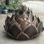 Agave Fountain 3' x 4' Copper and Bronze Before Installation