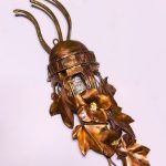 Handcrafted sculptural copper wall art with organic leaf forms by Rhonda Kap